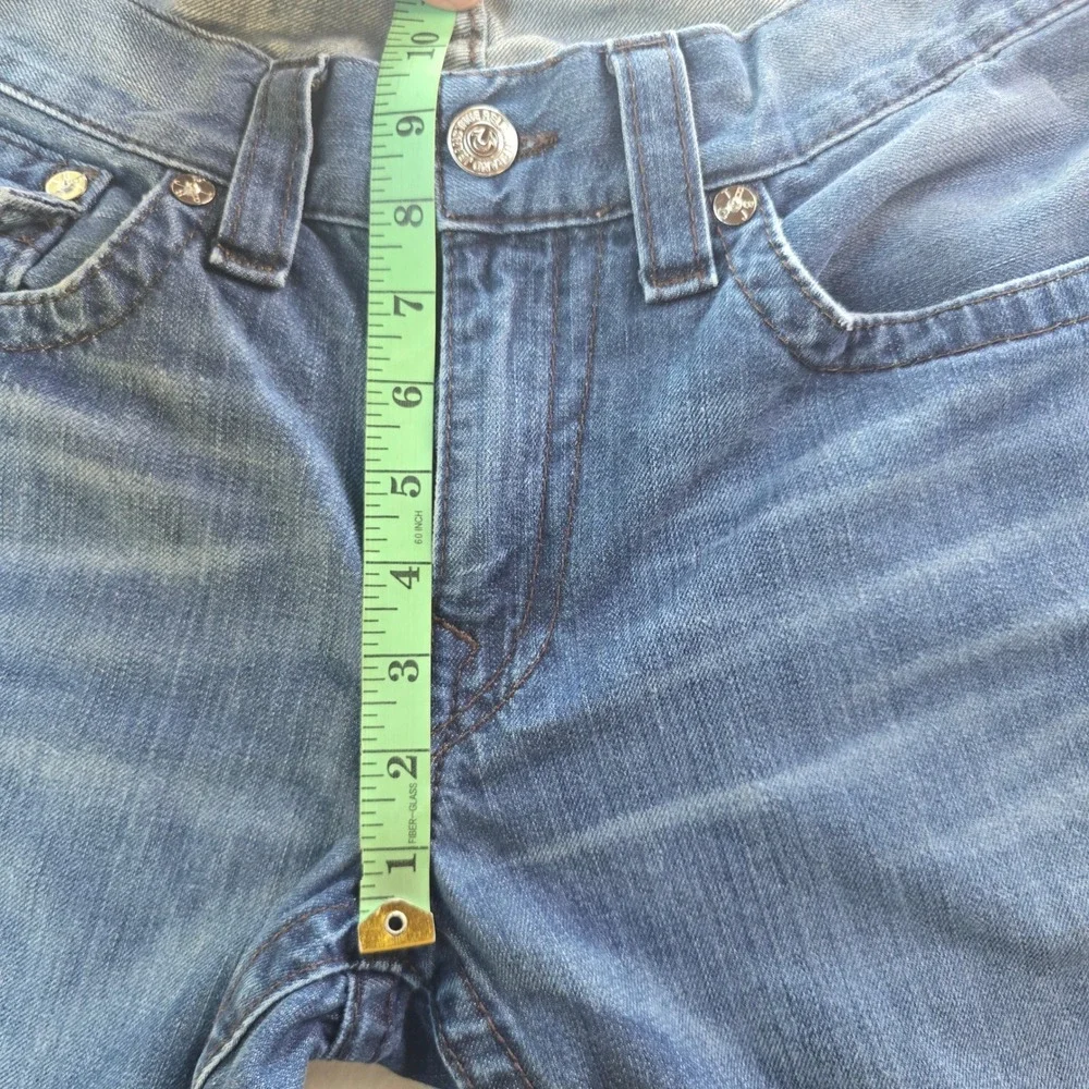 True Religion Ricky Mens Blue Straight Leg Jeans Made in USA MB8859BA Size 34